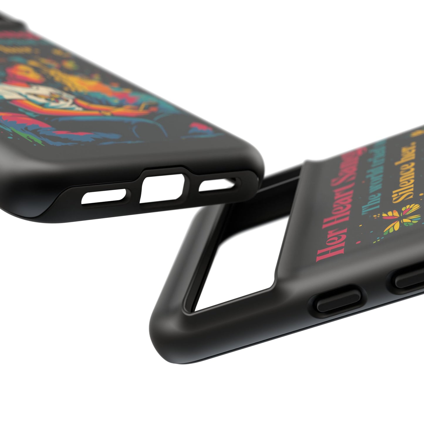 Her Heart Sang Phone Case — Artistic Empowerment Quote Cover, Motivational Gift for Women, Protective iPhone, Samsung, & Google Case