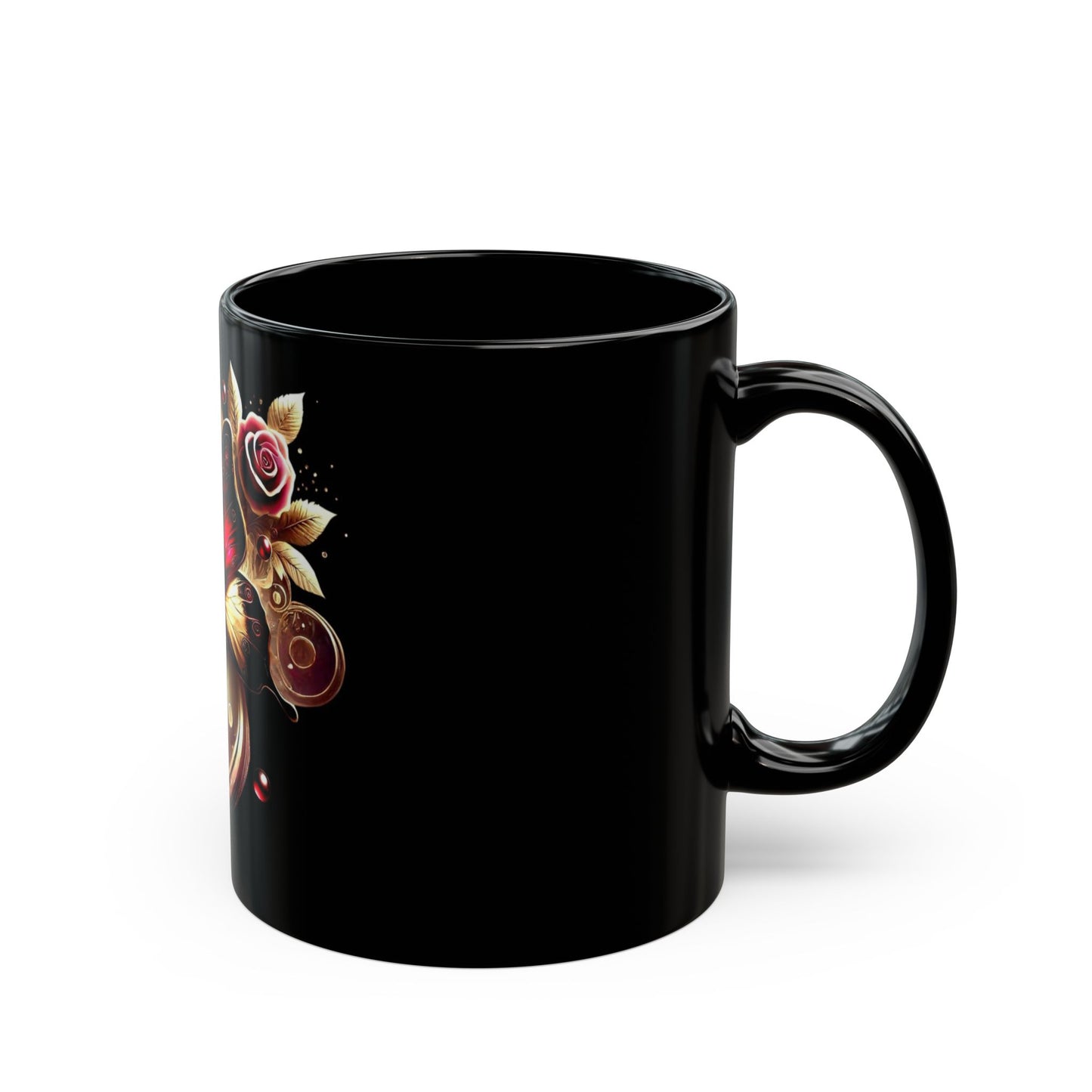 Black Colorful Butterfly Mug — 11oz & 15oz Ceramic Inspirational Coffee Cup