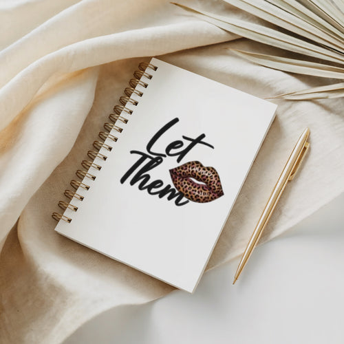 Leopard Lips "Let Them" Spiral Notebook | Journal For Women | Boundaries & Peace Planner