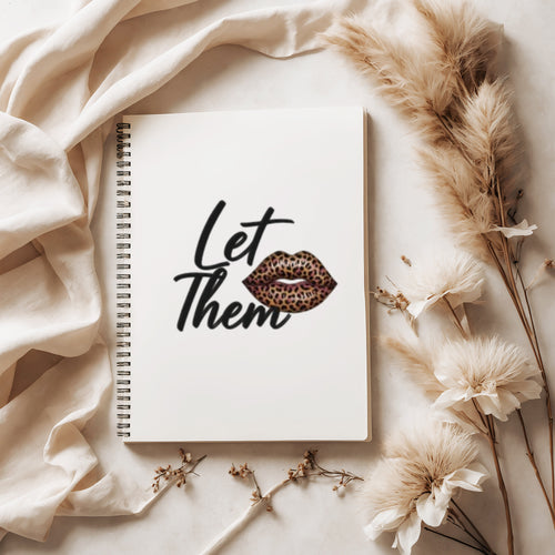 Leopard Lips "Let Them" Spiral Notebook | Journal For Women | Boundaries & Peace Planner