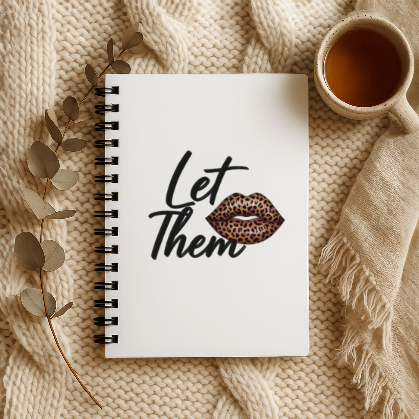 Leopard Lips "Let Them" Spiral Notebook | Journal For Women | Boundaries & Peace Planner