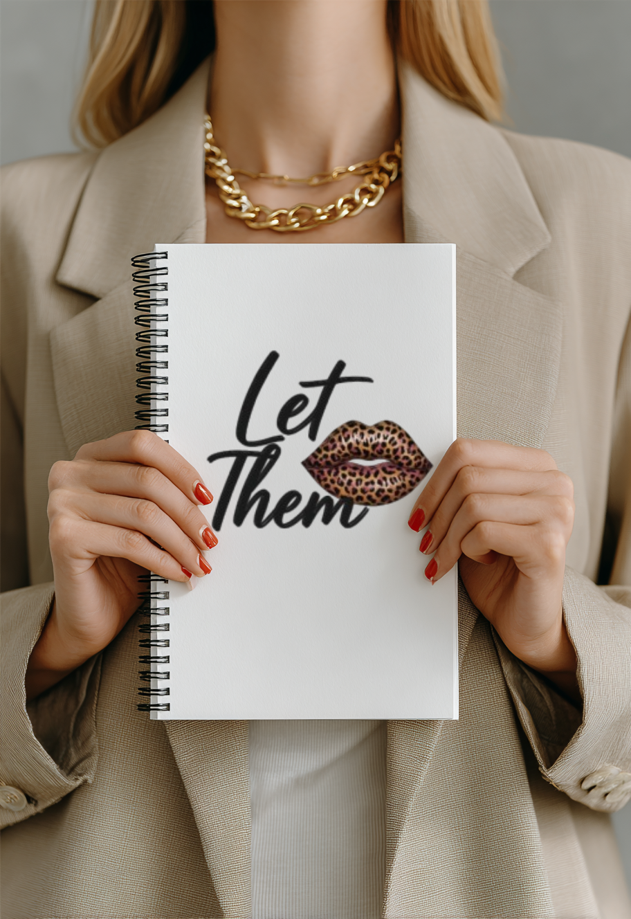 Leopard Lips "Let Them" Spiral Notebook | Journal For Women | Boundaries & Peace Planner