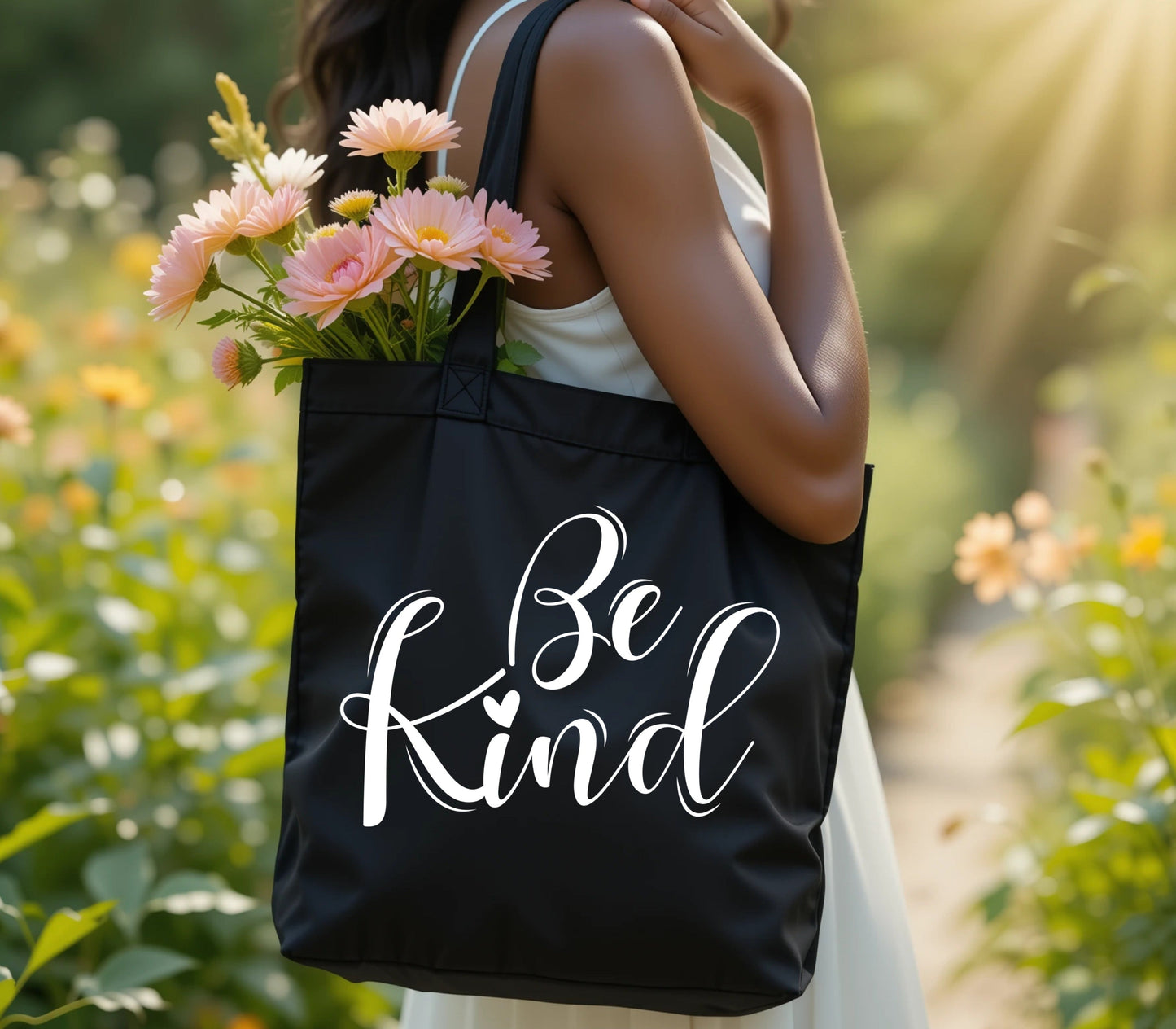 Be Kind Tote Bag Aesthetic Tote | Inspirational Quote Bag | Eco Friendly Reusable Shopping Bag | Positive Affirmation Gift for Her