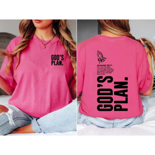 God's Plan with Scripture Unisex Cotton Crew Tee | Faith Inspired T-shirt