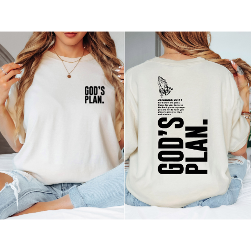 God's Plan with Scripture Unisex Cotton Crew Tee | Faith Inspired T-shirt