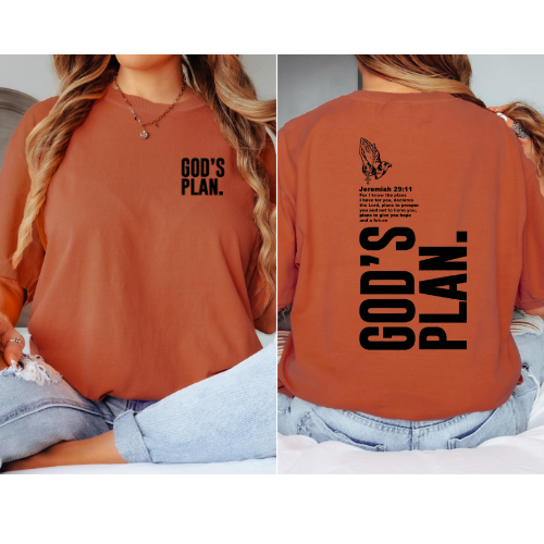 God's Plan with Scripture Unisex Cotton Crew Tee | Faith Inspired T-shirt