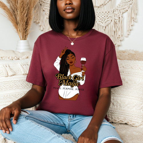 Black Girl Magic Graphic T-Shirt | Confidence Tee For Her| Women Empowerment Tee