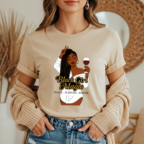 Black Girl Magic Graphic T-Shirt | Confidence Tee For Her| Women Empowerment Tee