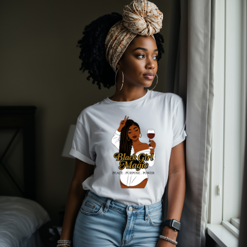 Black Girl Magic Graphic T-Shirt | Confidence Tee For Her| Women Empowerment Tee