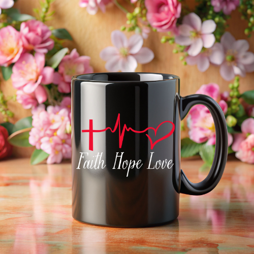 Faith, Hope and Love Mug | Gift for Lover | Inspirational Faith Mug | Hope Mug
