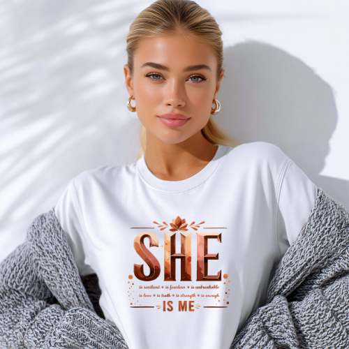 She Is Me Empowerment Women Tee | Self Love Feminist Shirt | Motivational Apparel