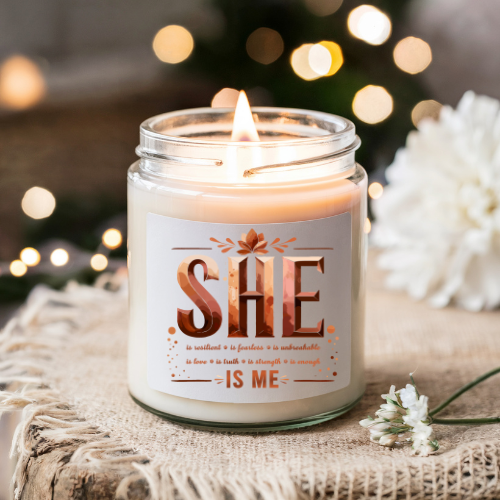 Self Love Soy Candle 9oz | Affirmation Scented Candle for Women | Empowerment Gift