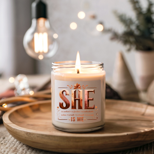 Self Love Soy Candle 9oz | Affirmation Scented Candle for Women | Empowerment Gift