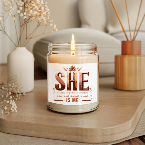 Self Love Soy Candle 9oz | Affirmation Scented Candle for Women | Empowerment Gift