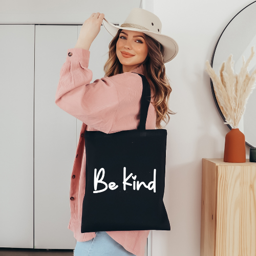 Be Kind Tote Bag | Canvas Tote Bag | Inspirational Tote |  Kindness Quote Bag | Eco-friendly Tote, Positive Message Bag