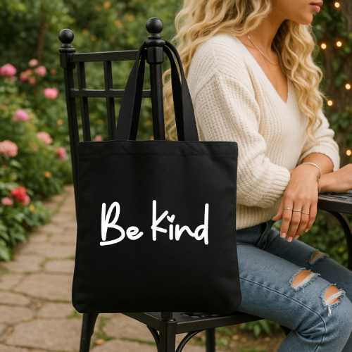 Be Kind Tote Bag | Canvas Tote Bag | Inspirational Tote |  Kindness Quote Bag | Eco-friendly Tote, Positive Message Bag