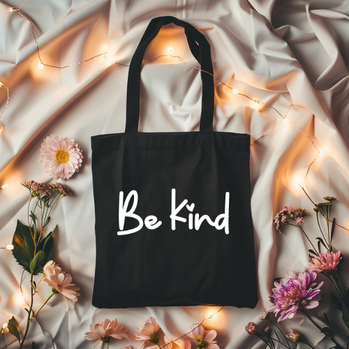 Be Kind Tote Bag | Canvas Tote Bag | Inspirational Tote |  Kindness Quote Bag | Eco-friendly Tote, Positive Message Bag