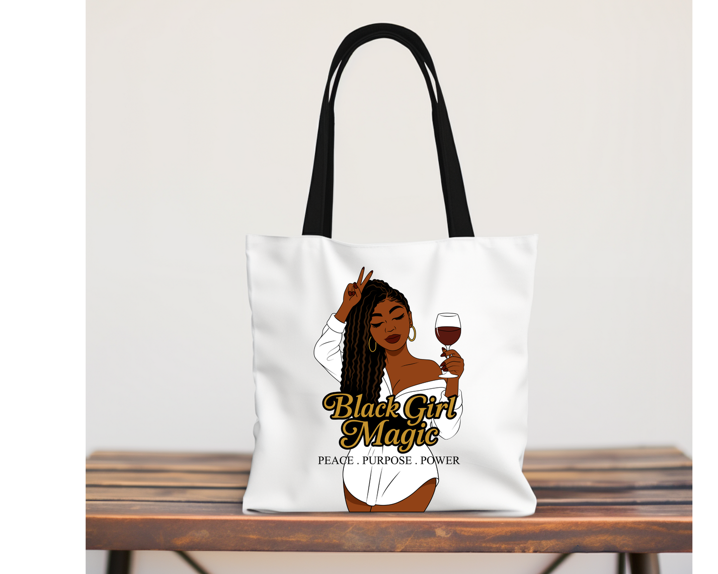 Black Girl Magic Illustration Tote Bag | Lifestyle Bag | Everyday Affirmation Bag