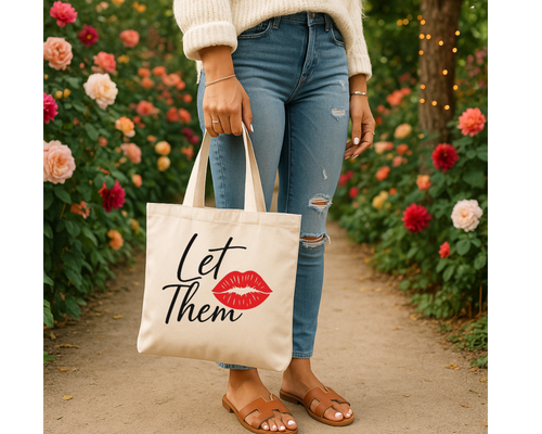 Let Them Tote Bag | Eco-Friendly Tote | Trendy Shopping Bag | Stylish Everyday Tote
