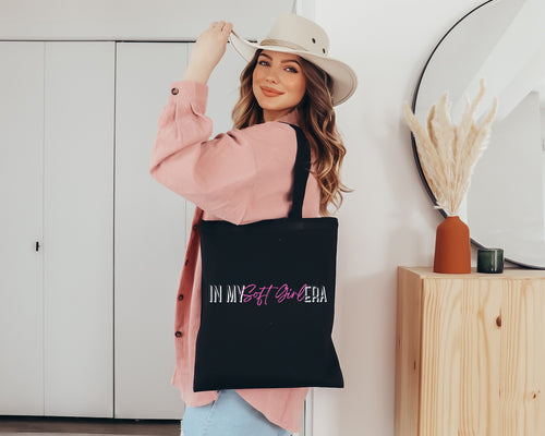 In My Soft Girl Era Tote Bag | Self Love Healing Aesthetic | Feminine Everyday Canvas Bag