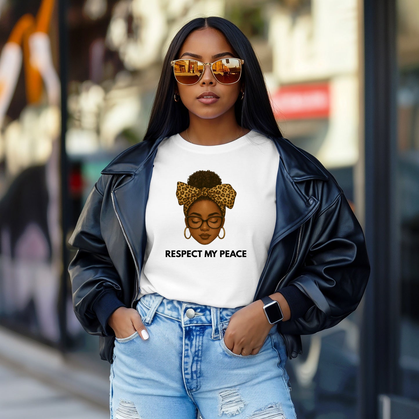 Respect My Peace T-Shirt | African American Woman Illustration Tee | Black Empowerment Shirt | Boundaries Tee | Gift for Women