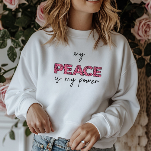 My Peace Is My Power Cropped Sweatshirt | Women Motivational Crop