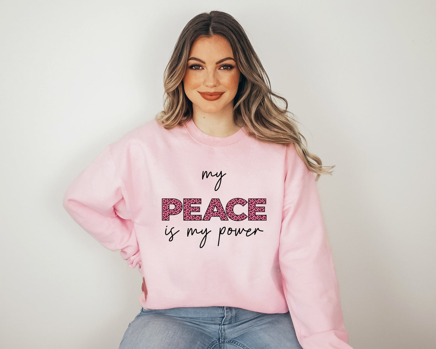 My Peace Is My Power Sweatshirt | Inspirational Cozy Crewneck | Empowerment Sweatshirt for Women