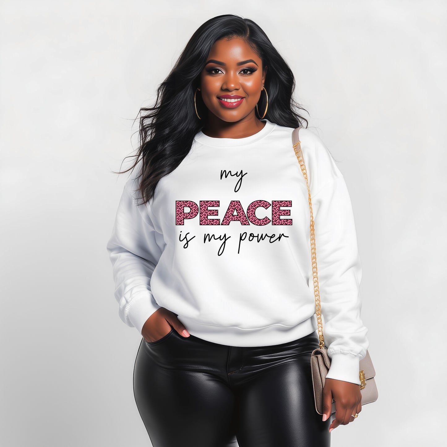 My Peace Is My Power Sweatshirt | Inspirational Cozy Crewneck | Empowerment Sweatshirt for Women