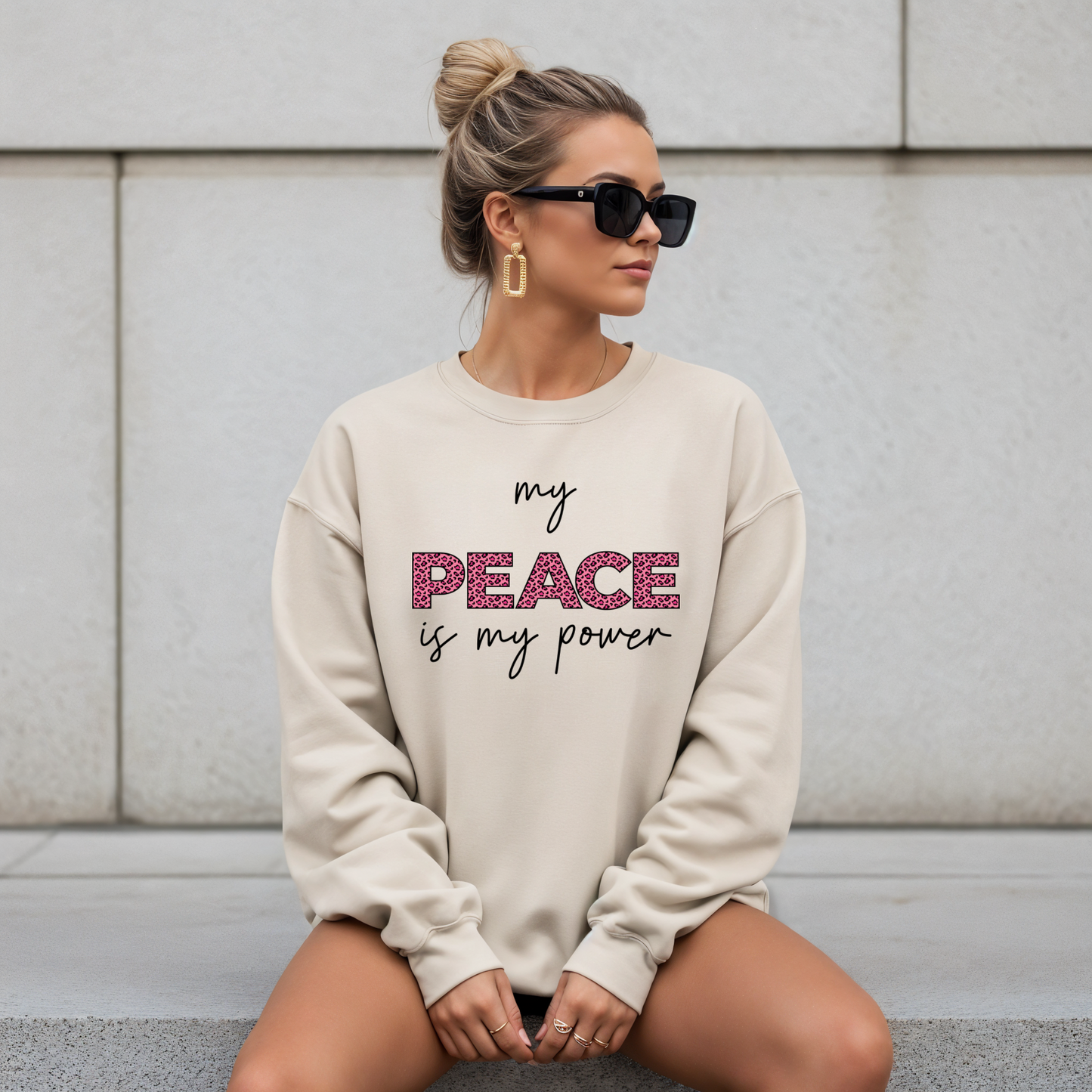 My Peace Is My Power Sweatshirt | Inspirational Cozy Crewneck | Empowerment Sweatshirt for Women