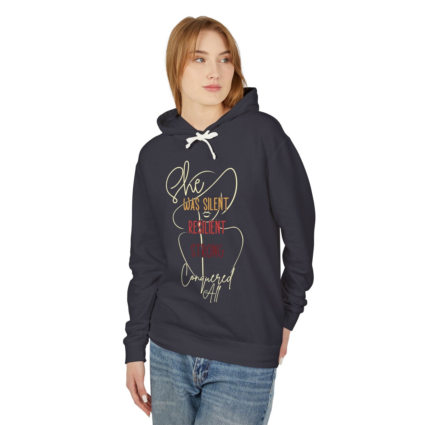 She Was Silent Resilient Strong Conquered All Hoodie | Empowerment Apparel