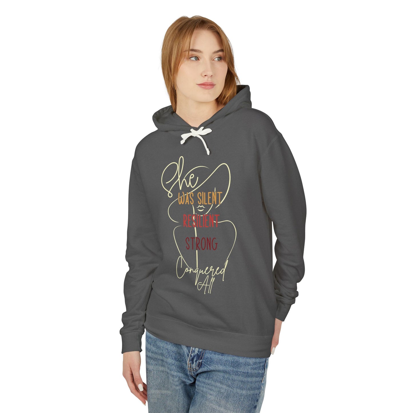 She Was Silent Resilient Strong Conquered All Hoodie | Empowerment Apparel