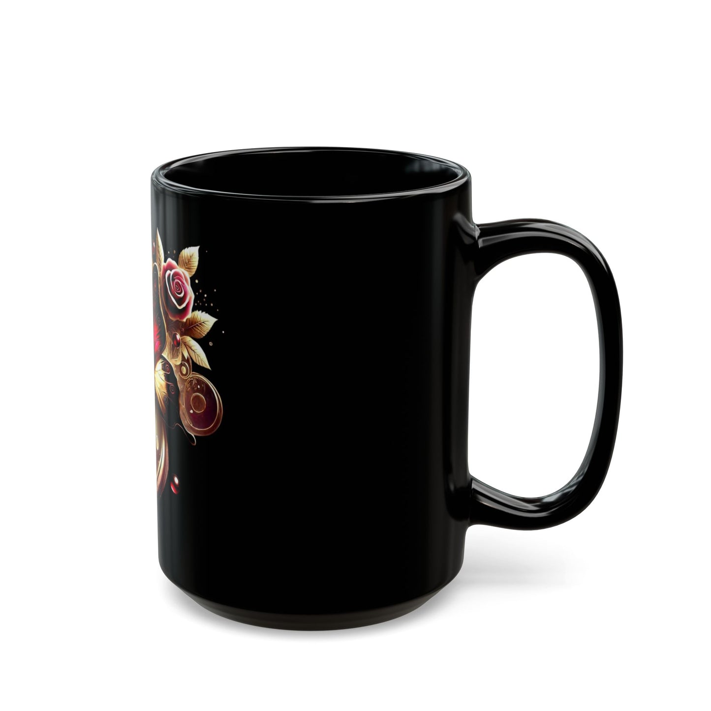 Black Colorful Butterfly Mug — 11oz & 15oz Ceramic Inspirational Coffee Cup