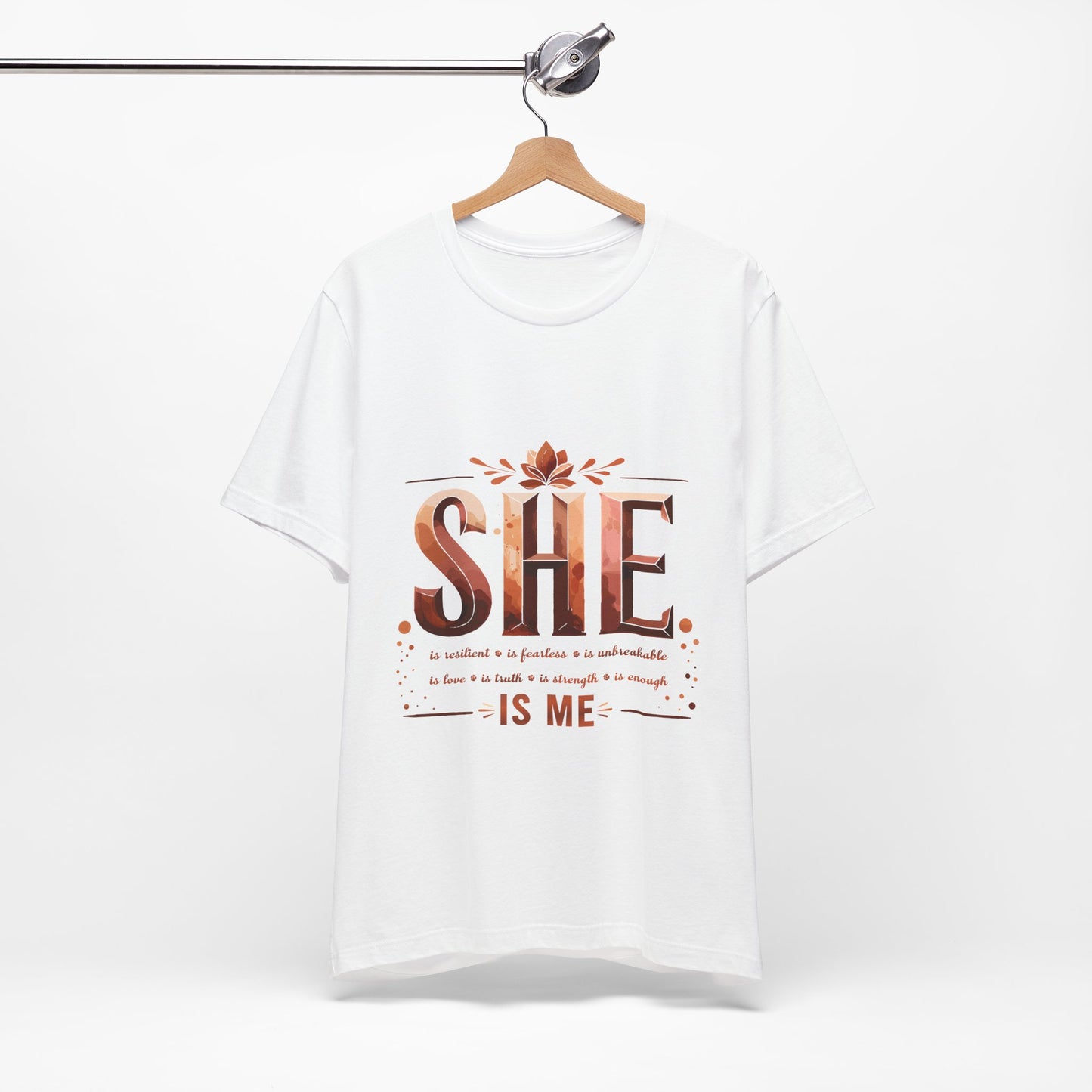 She Is Me Women’s Empowerment Tee | Resilient Strong & Conquered Shirt | Motivational Feminist Graphic Tee | Self-Love & Strength Gift for Her