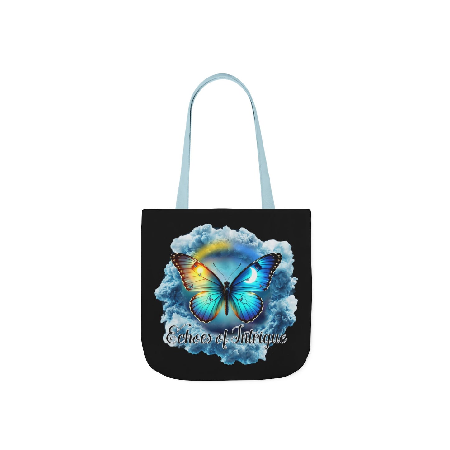 Echoes of Intrigue Butterfly Canvas Tote Bag Eco Friendly Reusable Shopper, Nature Lover Gift, Boho Style Accessory
