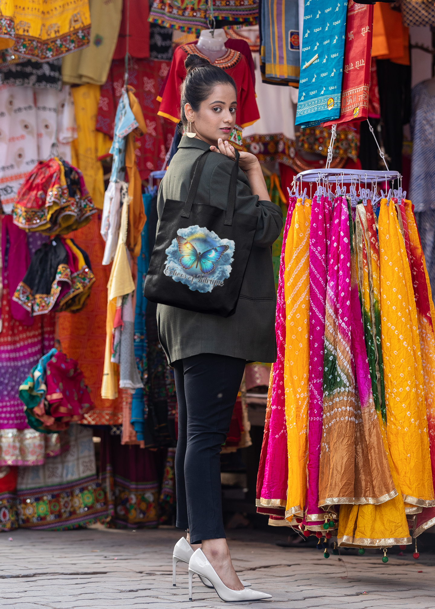 Butterfly Tote Bag - Self Love Tote, Inspirational Canvas Bag, Gift for Women