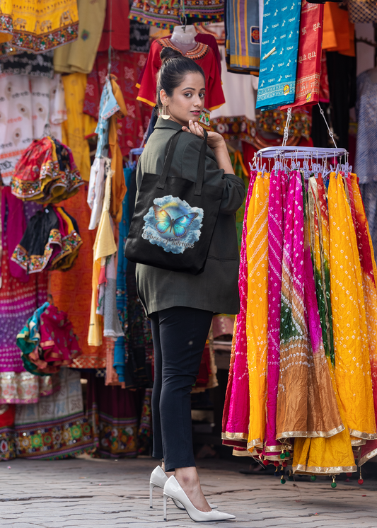Butterfly Tote Bag - Self Love Tote, Inspirational Canvas Bag, Gift for Women